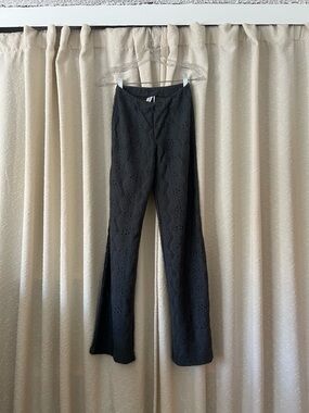 Black Lace Flared Pants